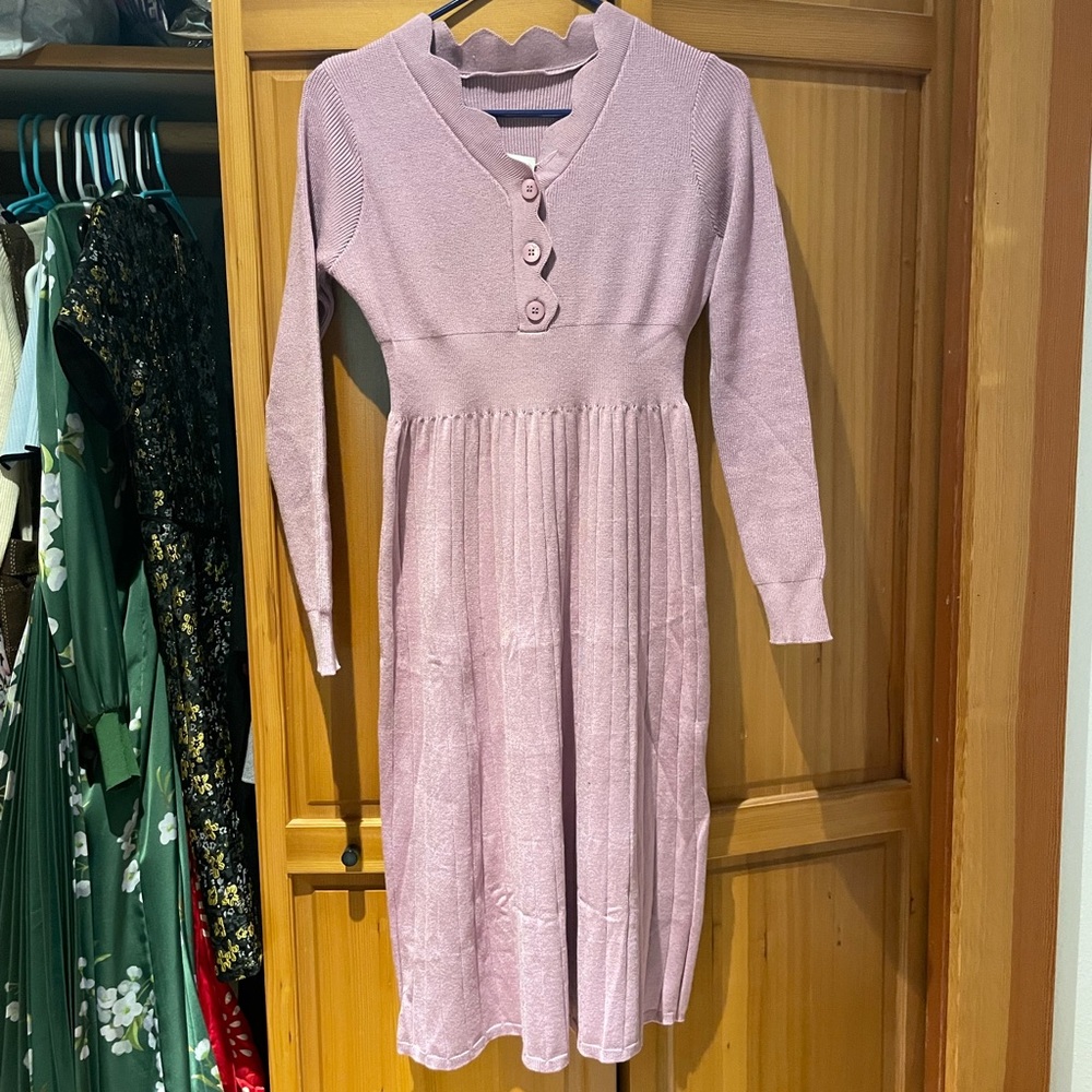 NWT lavender knitted dress - Picture 6 of 7